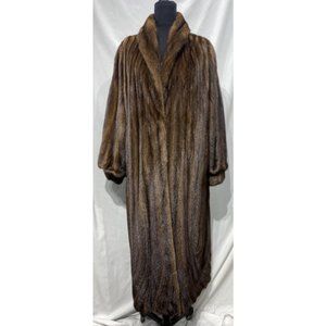 demi-Buff Mink Coat natural directional female a line (62122)